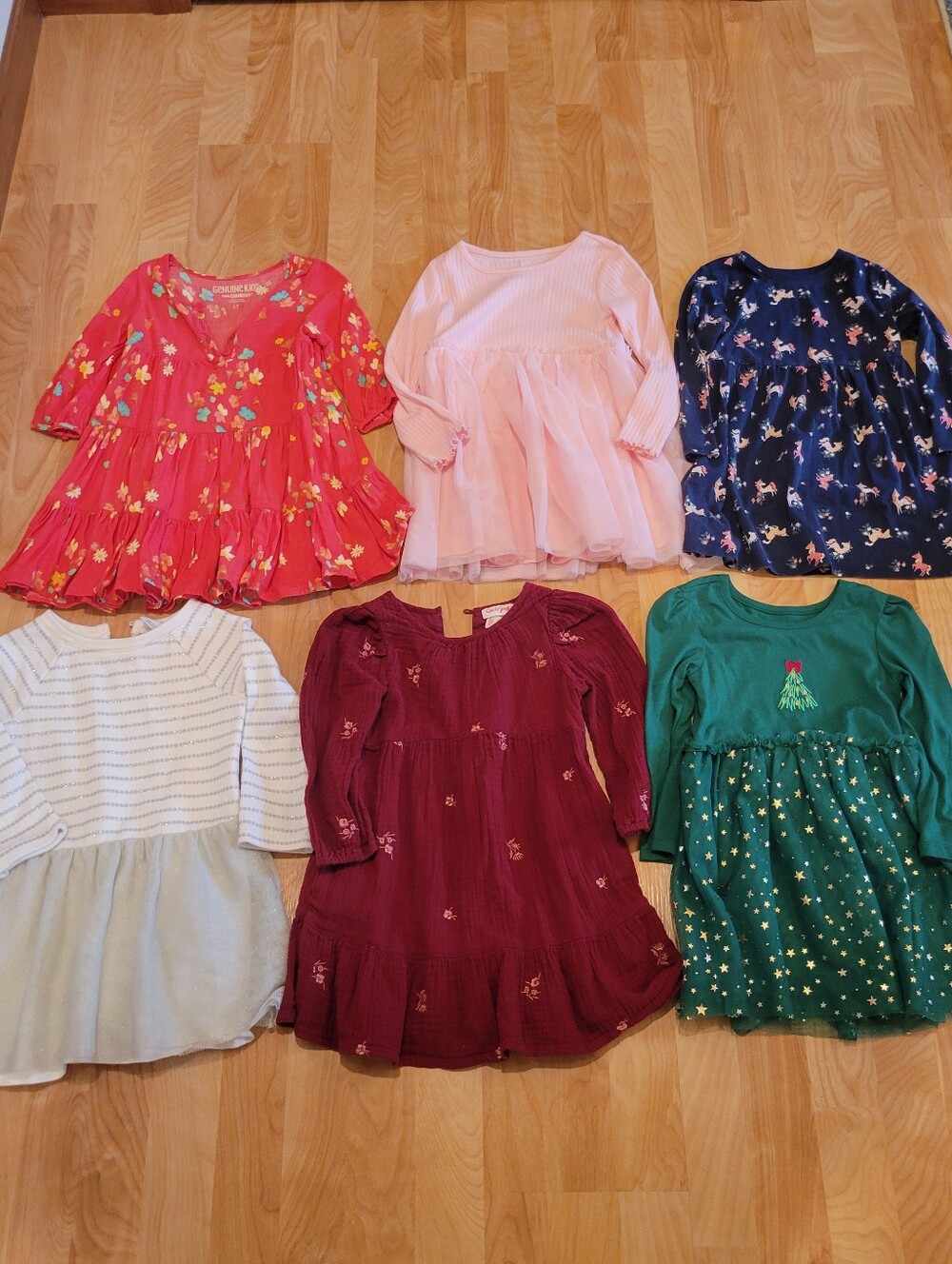 Toddler Girl Long Sleeve Dress Bundle Size 3t